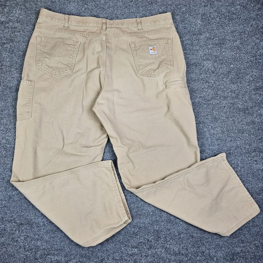Carhartt‎ RF Flame-Resistant Midweight Canvas Pants Mens 44x32 Tan Cat 2